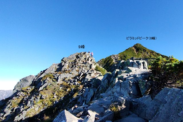 西穂高岳：9峰 - いこまいけ登山
