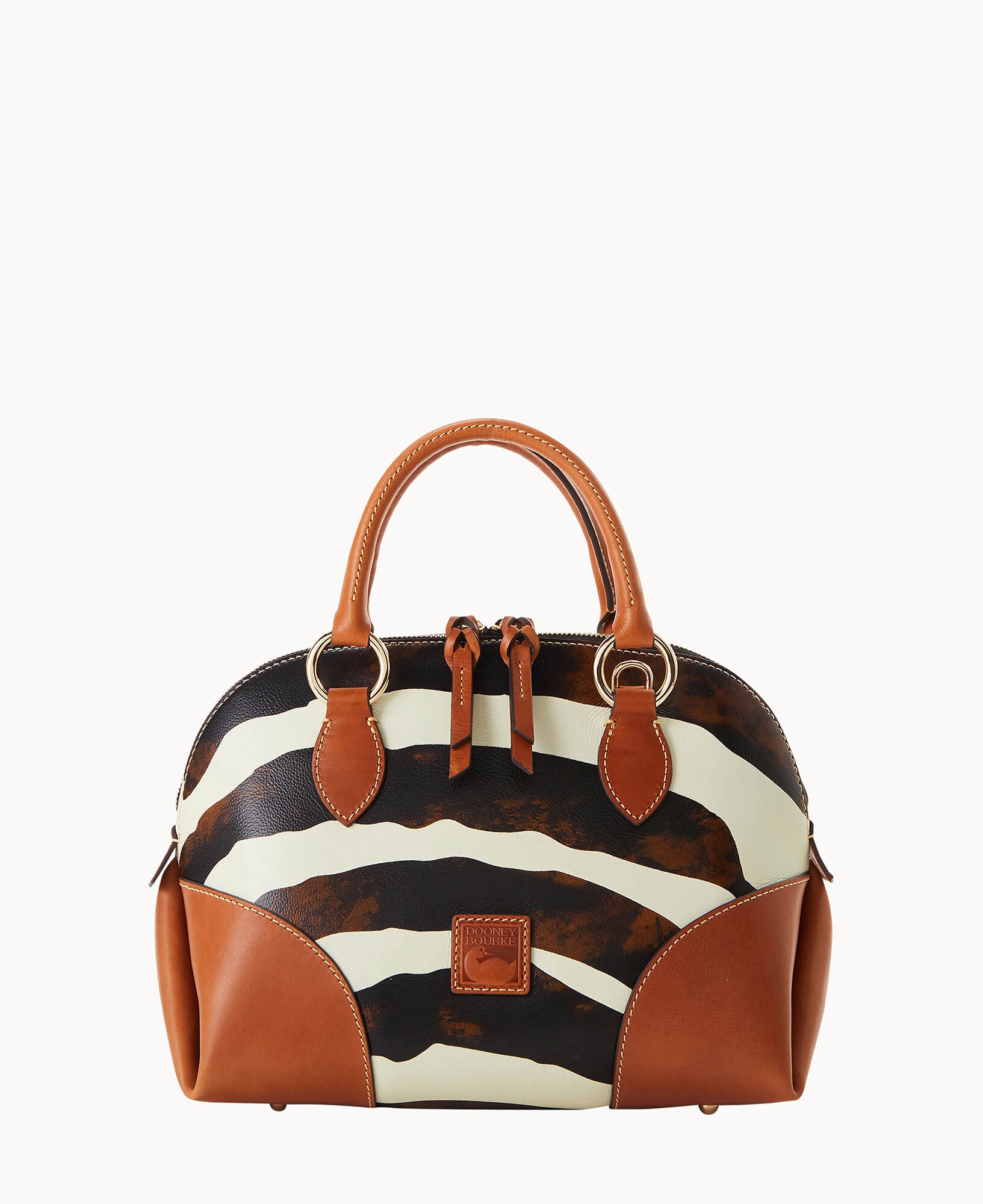 Zebra Leather Domed Satchel – ILoveDooney