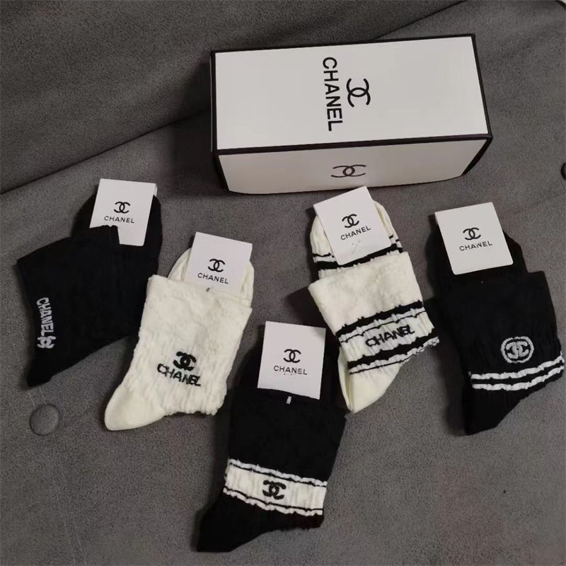 Chanel シャネルハイブランド ソックス 綿製レディース向け 靴下