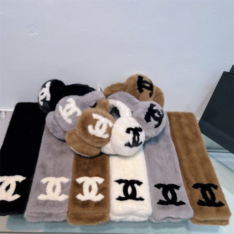 Chanel ふわふわマフラー レディース シャネルファーストール 巻物