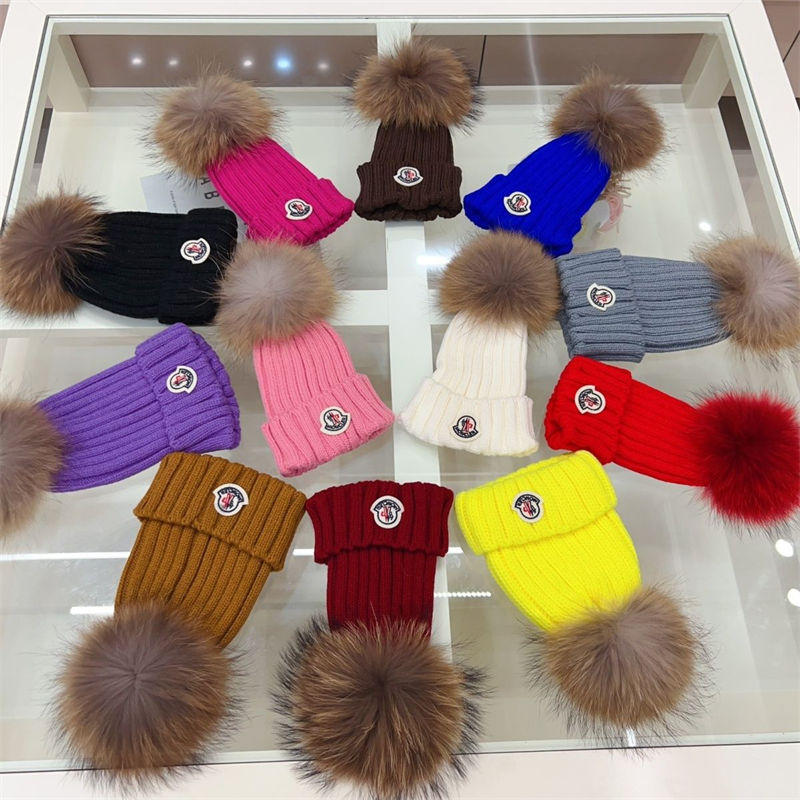 Moncler ニットキャップ モンクレールニット帽 ハイブランド女性用冬の