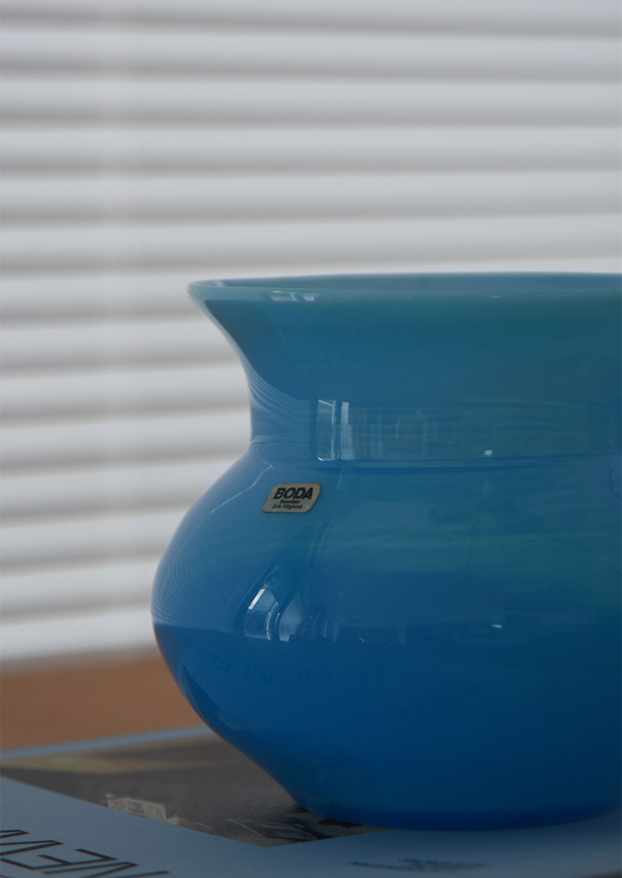 Erik Hoglund Turquoise Blue Vase H120 エリック・ホグラン