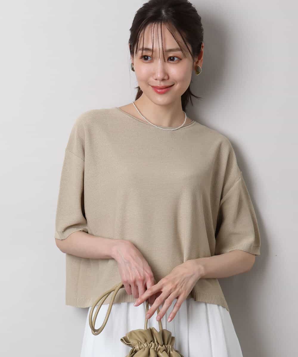 五分袖サマーニット(ニット・セーター) | MK MICHEL KLEIN(MK