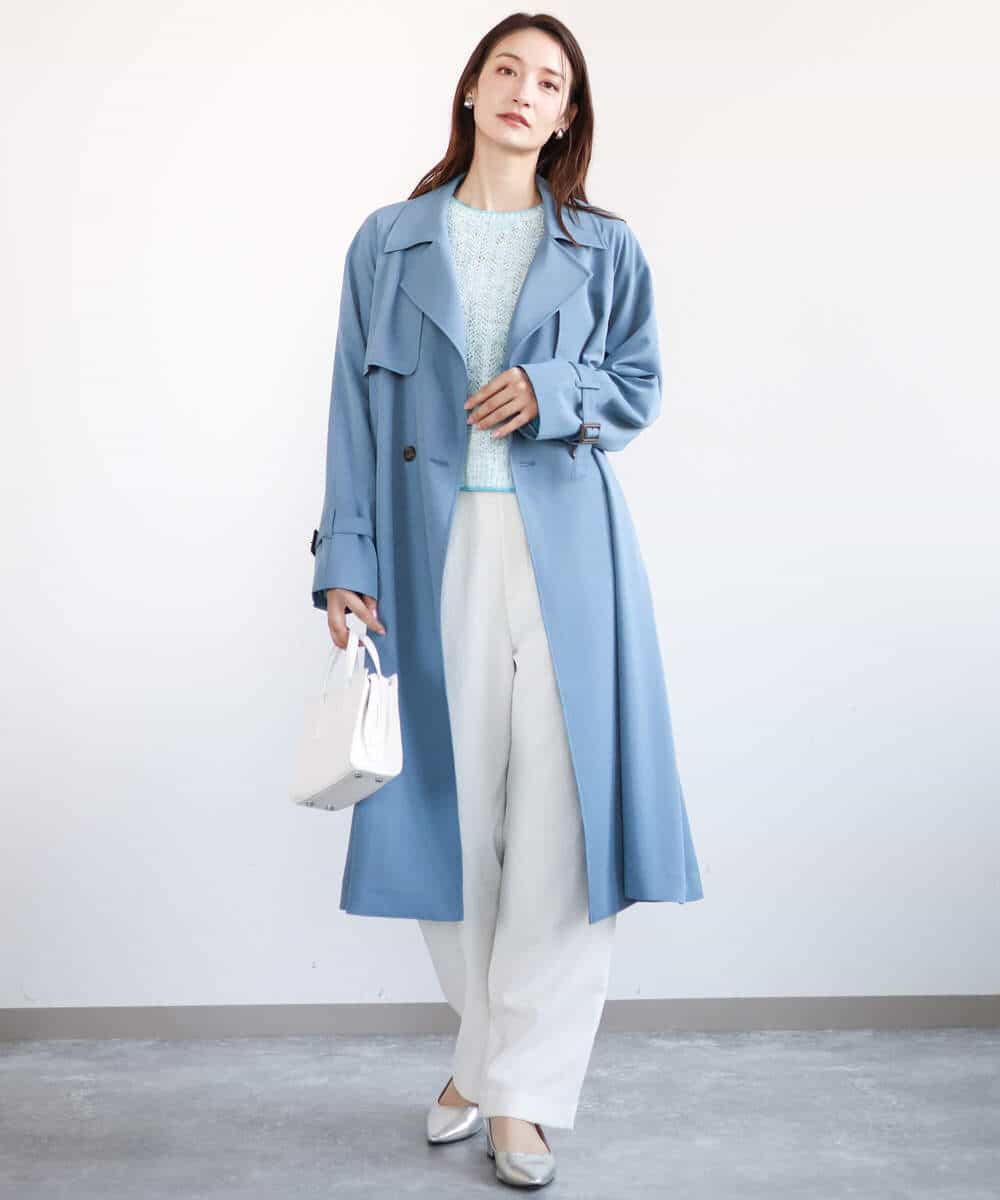 ベルト付きツイルトレンチコート/洗える(トレンチコート) | MK MICHEL