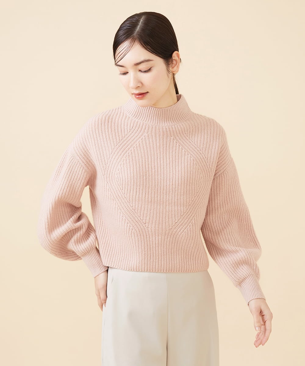 ドラマ着用】ウールカシミヤボトルネックプルオーバー(ニット