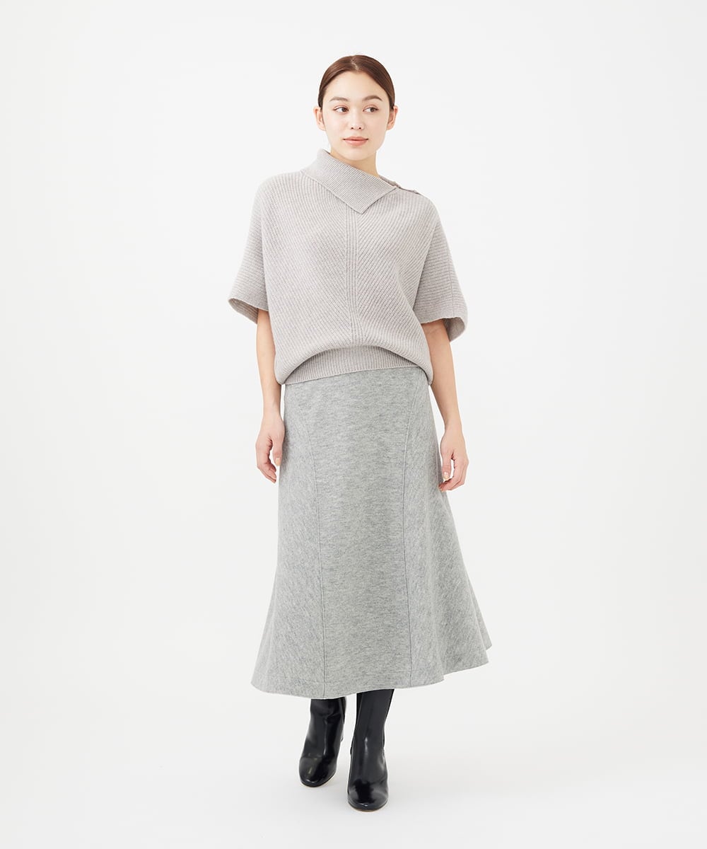 PURE】ウールパイルフレアスカート(ミモレ丈スカート) | Sybilla