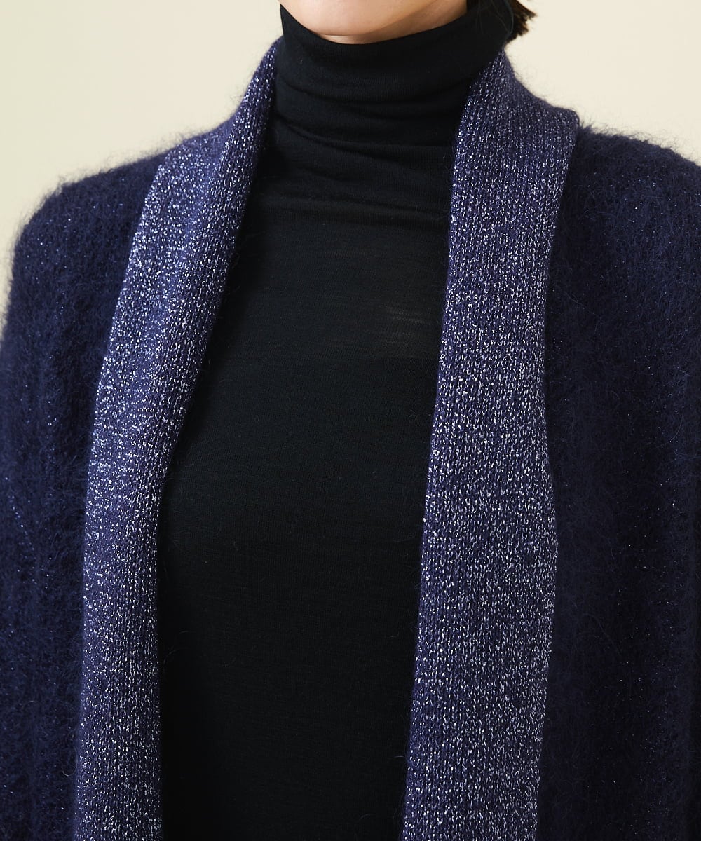 WINTER BLUE】モヘヤラメロングカーディガン(カーディガン) | Sybilla