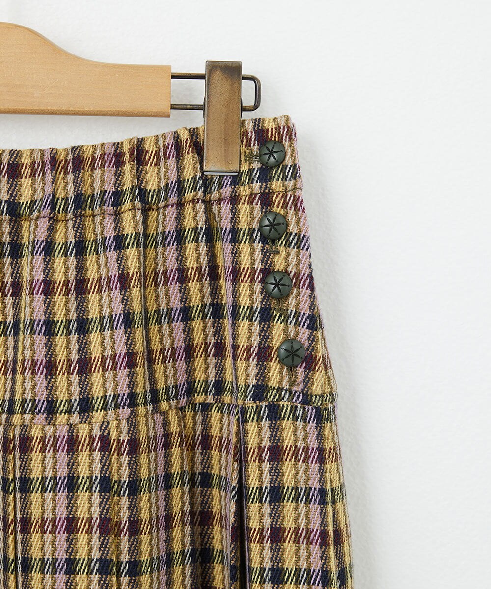 Espina チェックプリーツスカート(ロング・マキシ丈スカート