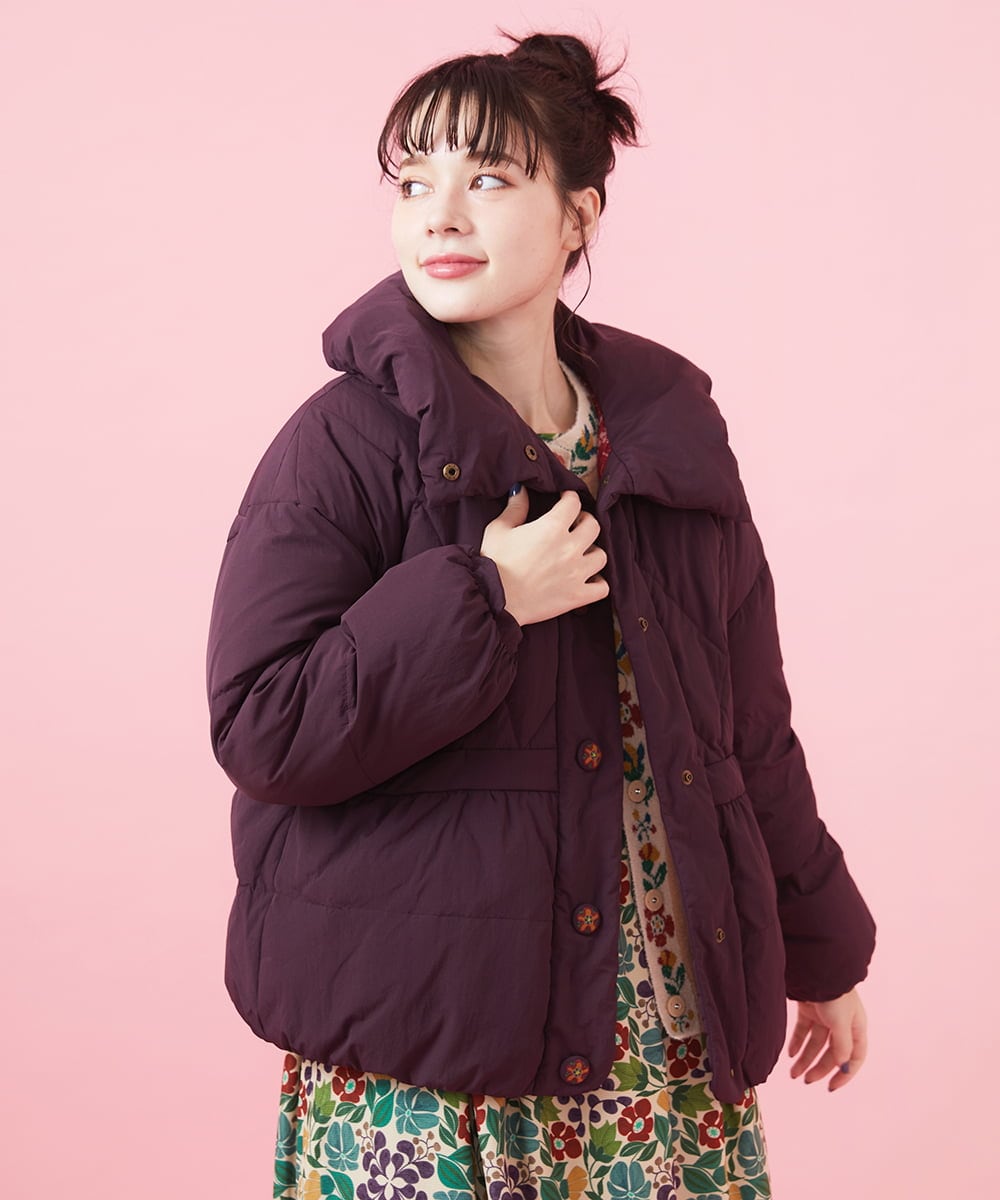 ナイロンワッシャーショートダウンジャケット(ダウンジャケット