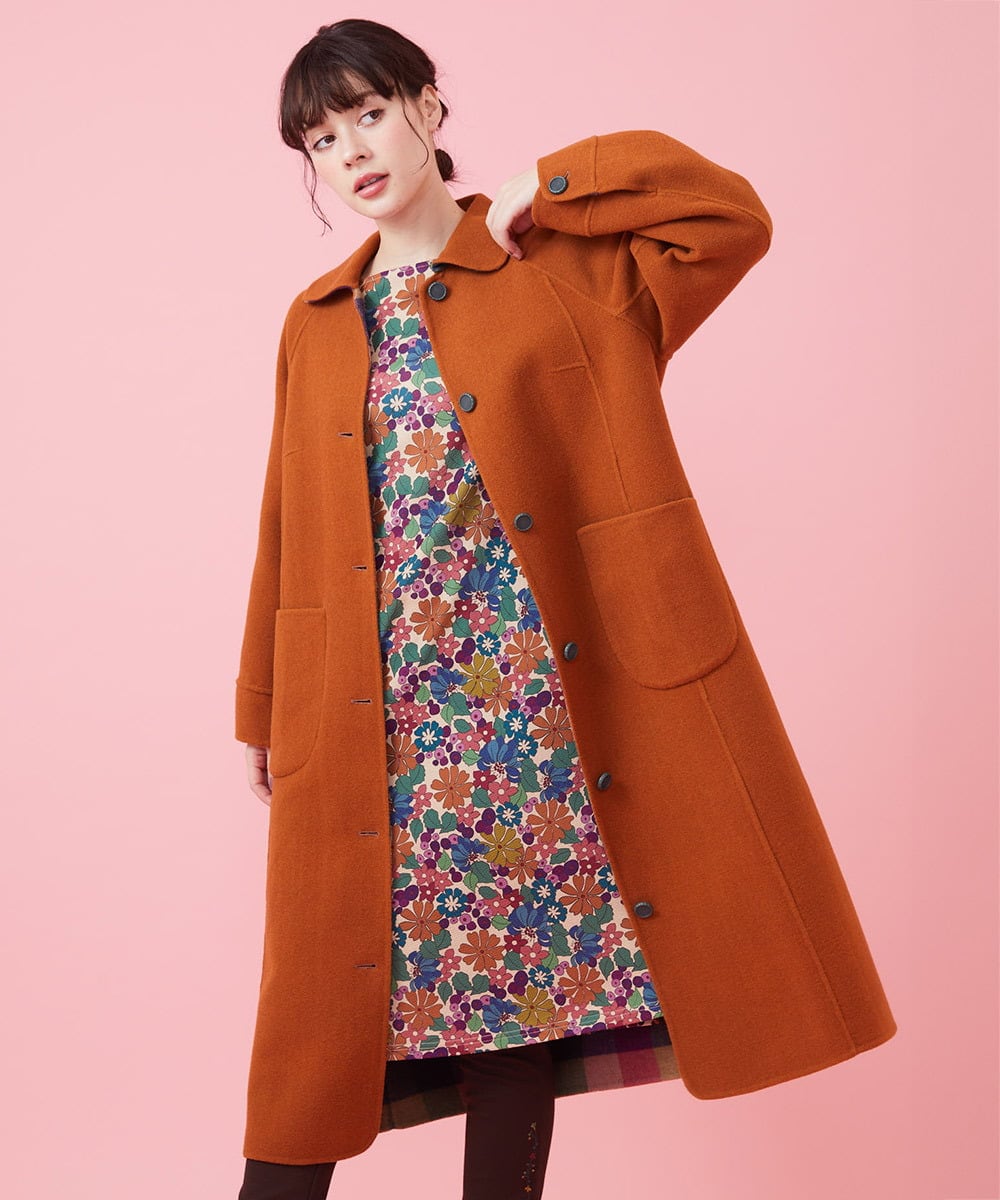 2WAY】ダブルフェイス ステンカラーコート(ステンカラーコート