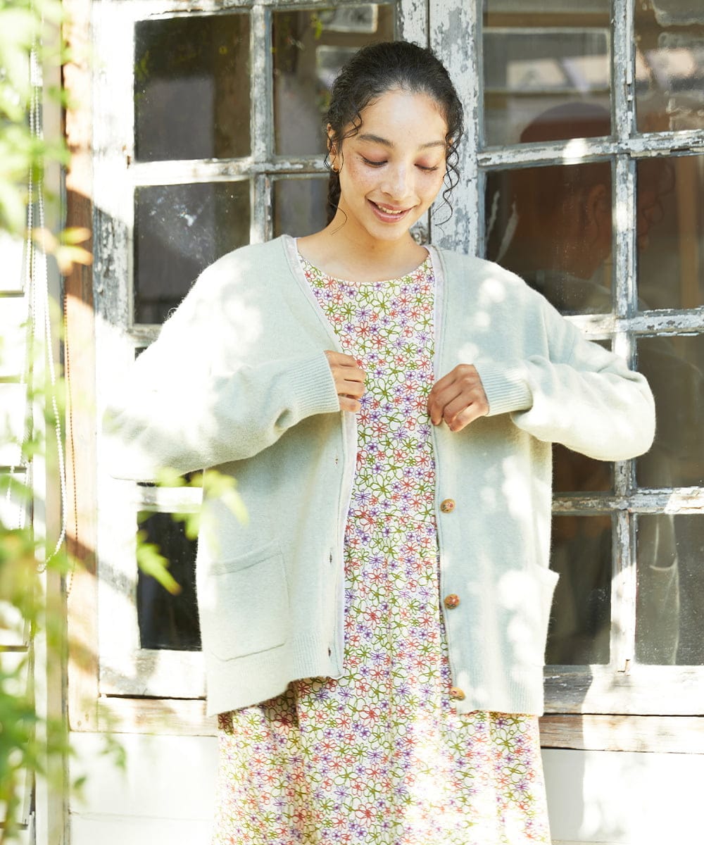 Peludo Vネックニットカーディガン(カーディガン) | Jocomomola