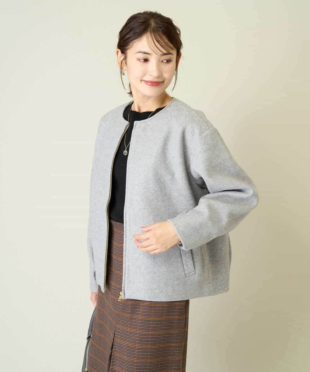 ノーカラーコクーンジャケット(ノーカラージャケット) | a.v.v(アー