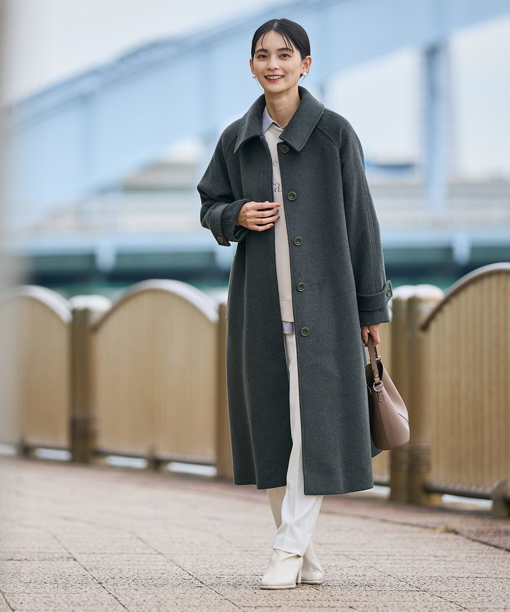 ステンカラーロングコート(ステンカラーコート) | a.v.v(アー・ヴェ