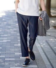 イージーケア/接触冷感】スマートシャンブレーアンクル丈スラックス