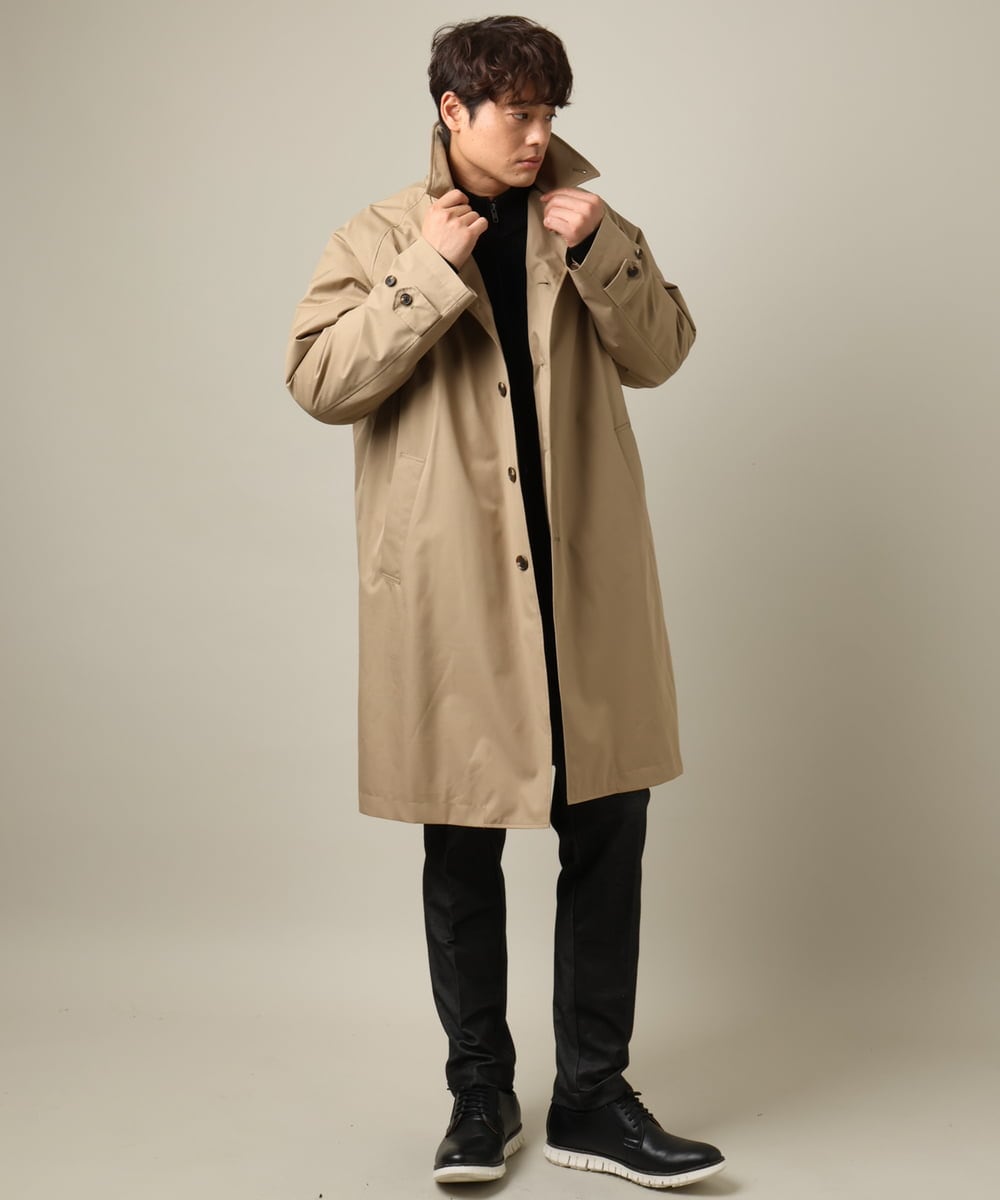 撥水/防風/上質ダウン】ツイルステンカラーダウンコート(ダウン