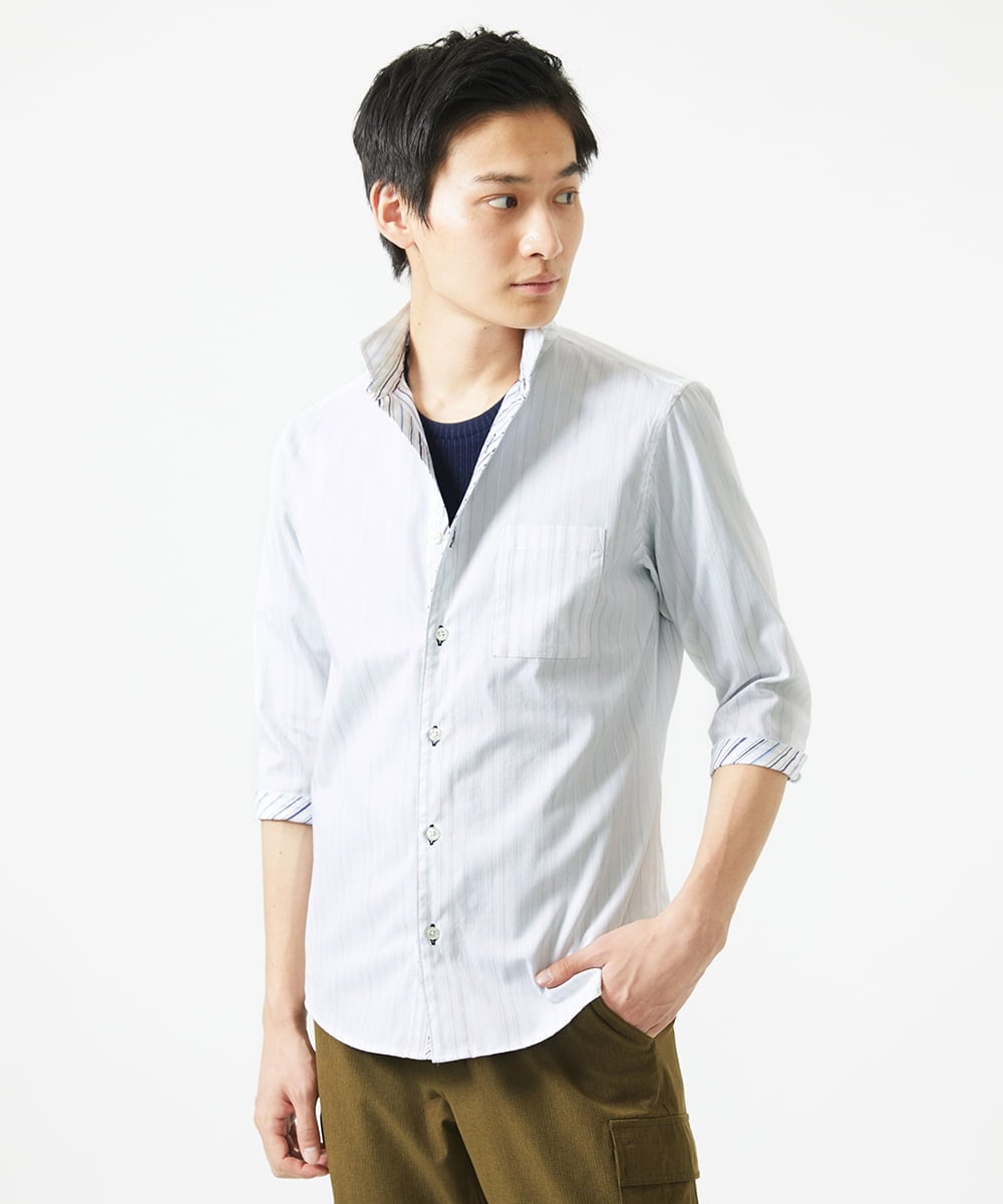 BRIEFING マーブル柄シャツ Lサイズ ホワイト BRIEFING マーブル柄