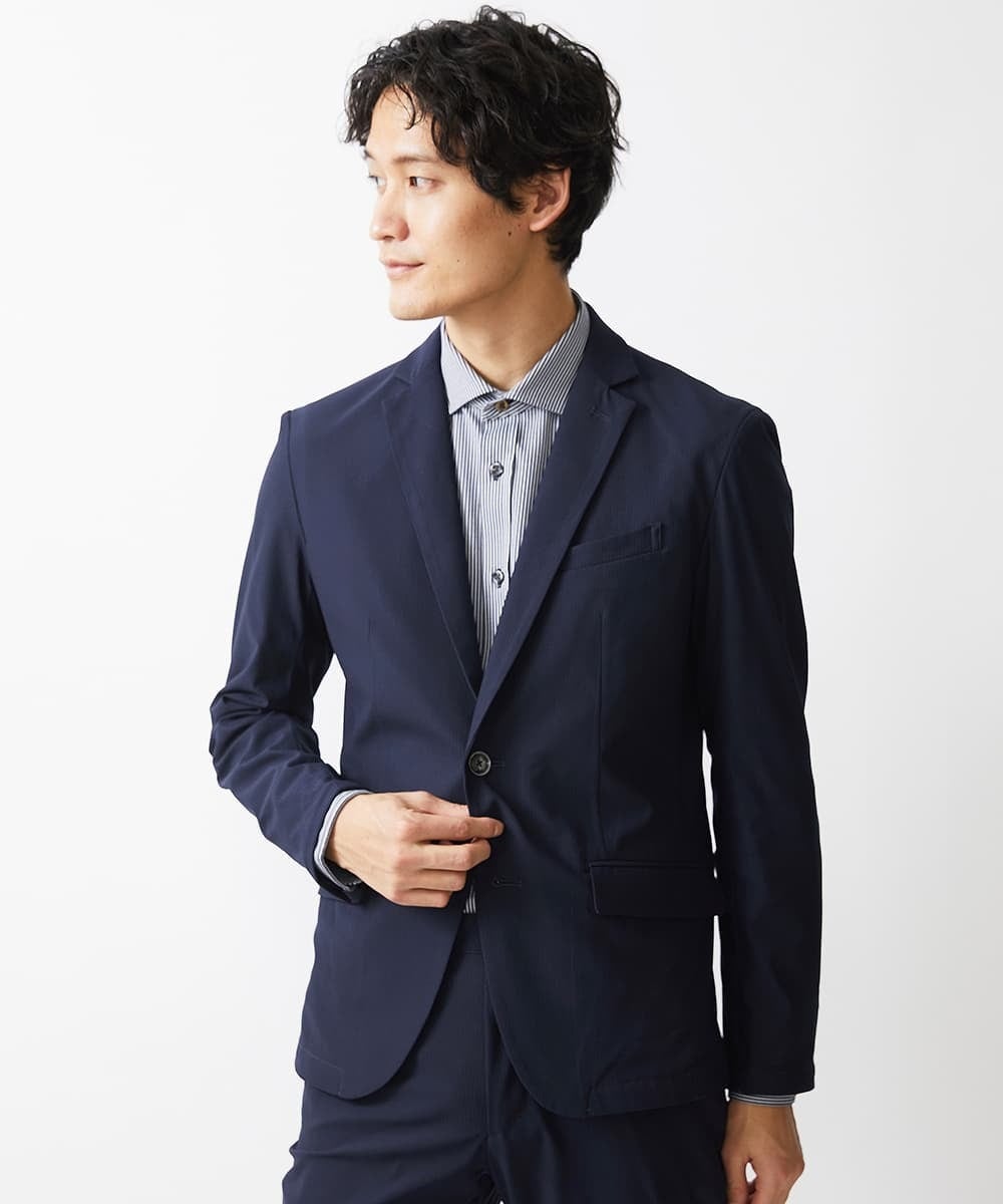 セットアップ対応／洗える】トリコメッシュクールマックス/ジャケット