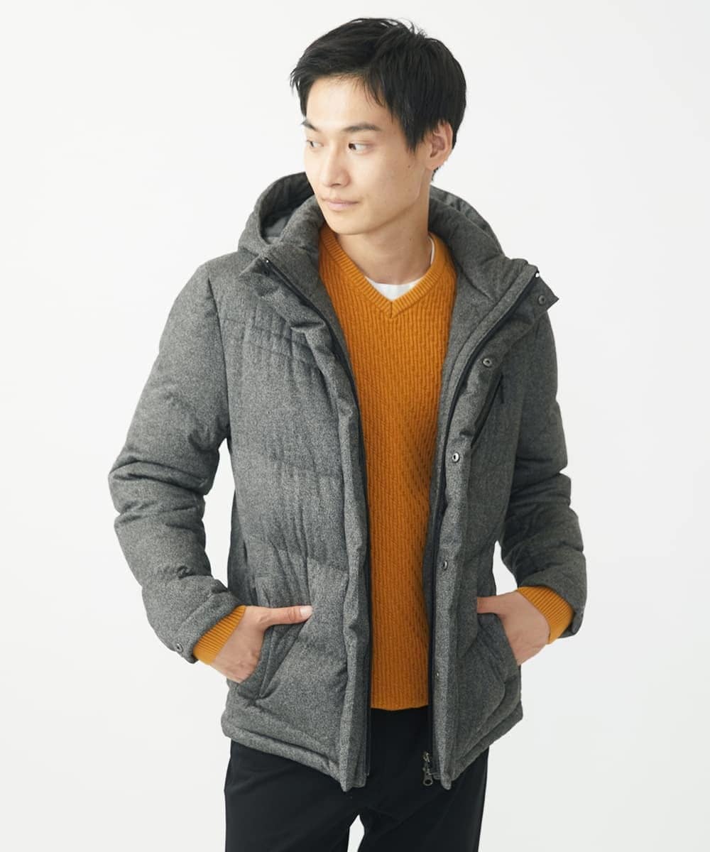 残りわずか/在庫限り！/ストレッチ】ダウンブルゾン / スエードタッチ