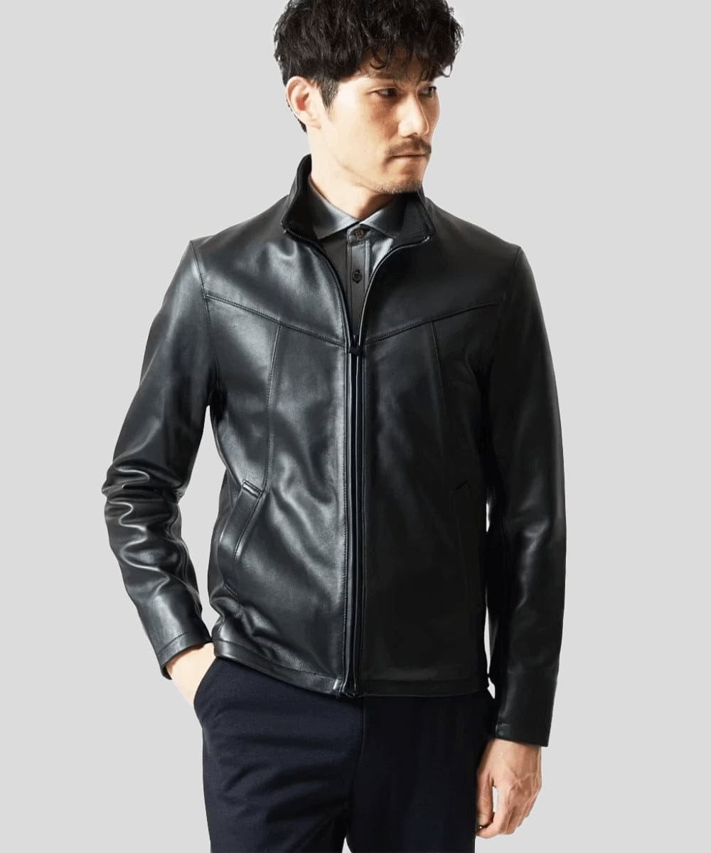 再入荷！】ラムレザー スタンドブルゾン(その他のコート・ブルゾン