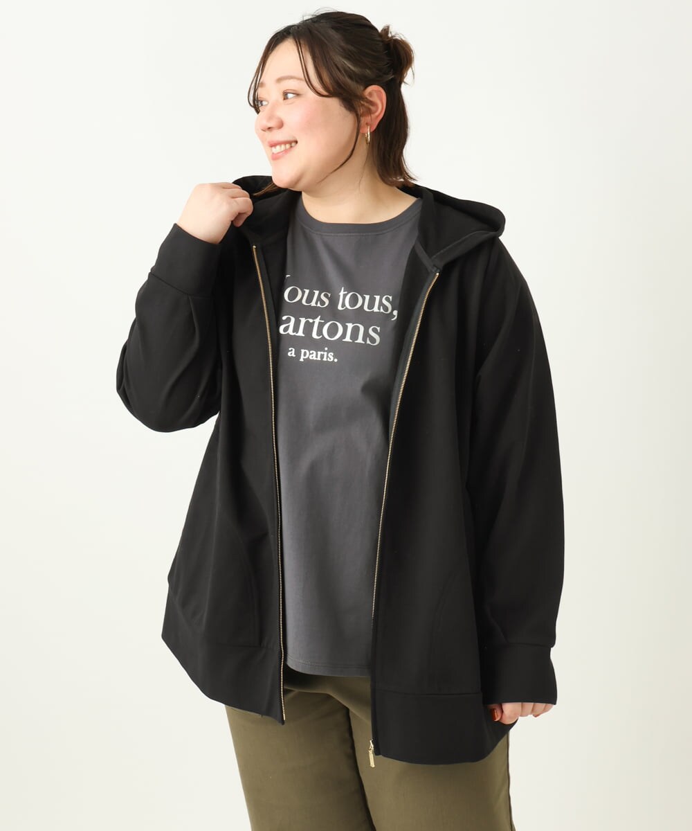 大きいサイズ】Aラインジップアップパーカー(パーカー) | eur3(エウル