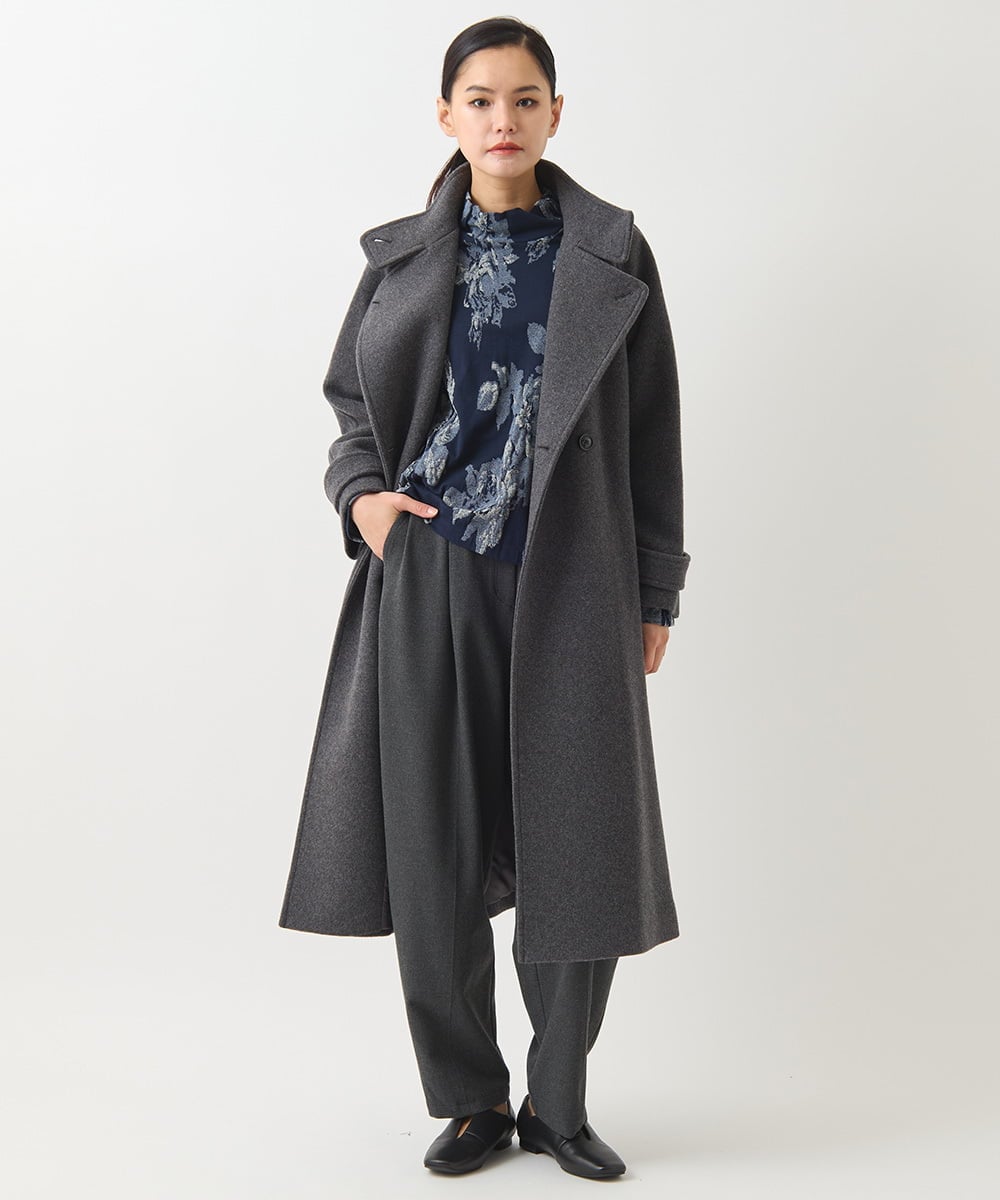 スタンドカラーラグランデザインコート(チェスターコート) | HIROKO