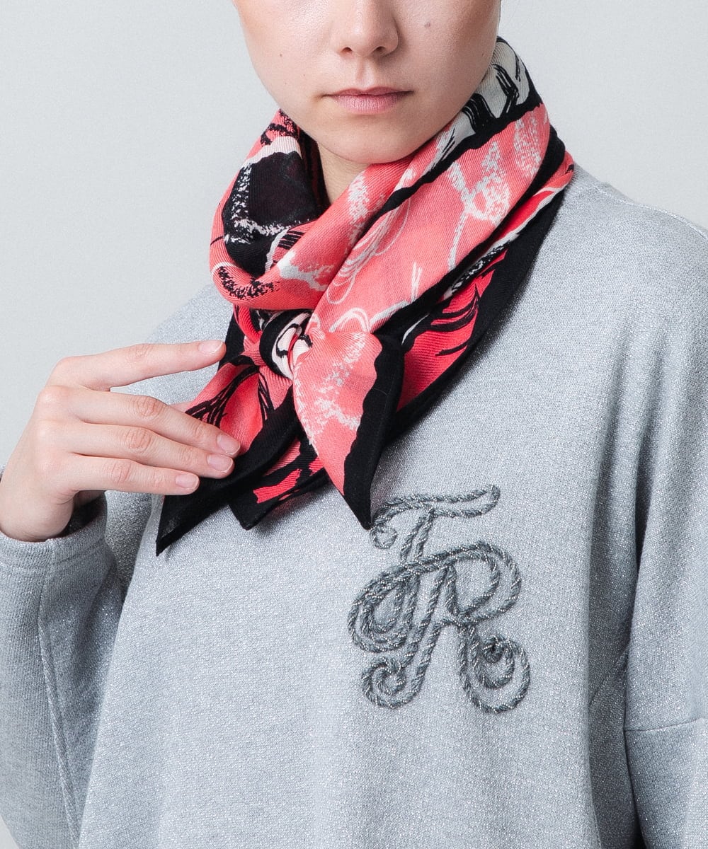 コラージュロゴプリントスカーフ(ストール・マフラー・スヌード