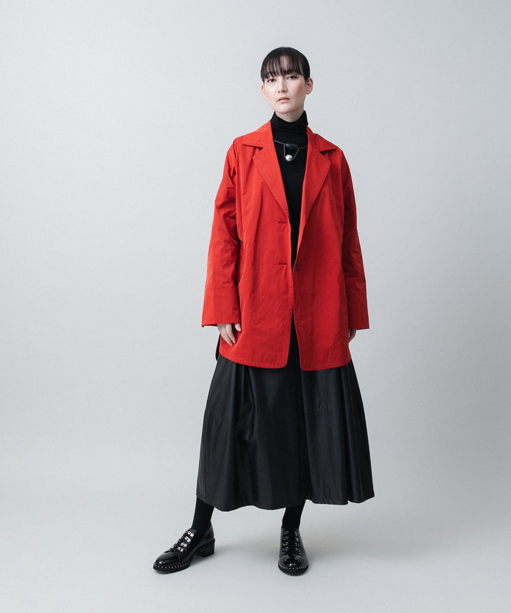 マットフェイスタフタデザインジャケット(トレンチコート) | HIROKO