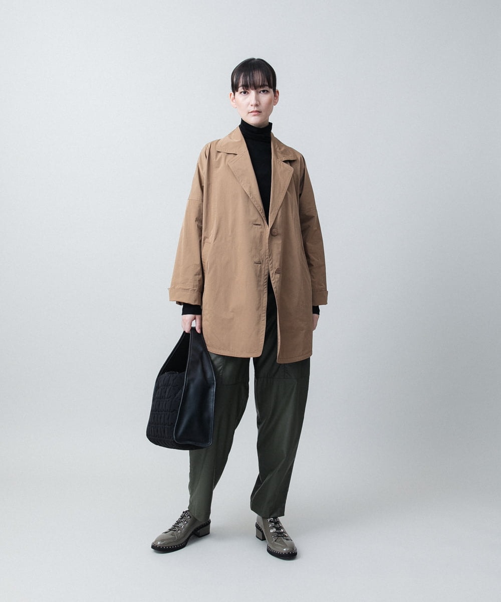 マットフェイスタフタデザインジャケット(トレンチコート) | HIROKO