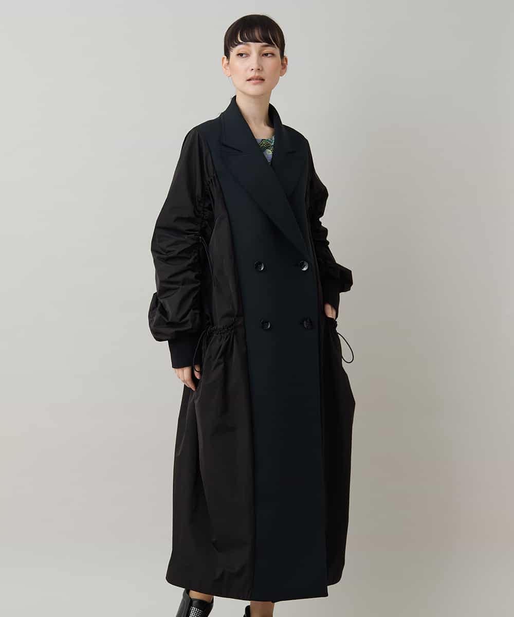 異素材切り替えドロストコート/日本製(その他のコート・ブルゾン