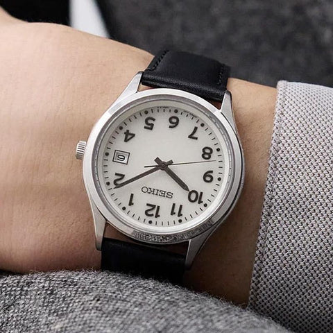 Seiko Men's SEIKO SELECTION S-Series Solar with Leather Band