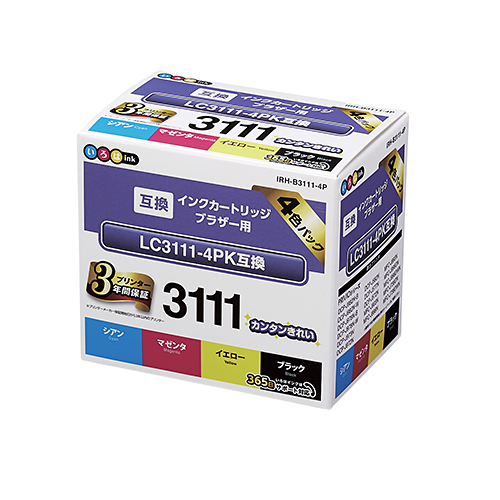 ブラザーLC3111-4PK互換インクカートリッジ | いろはインク