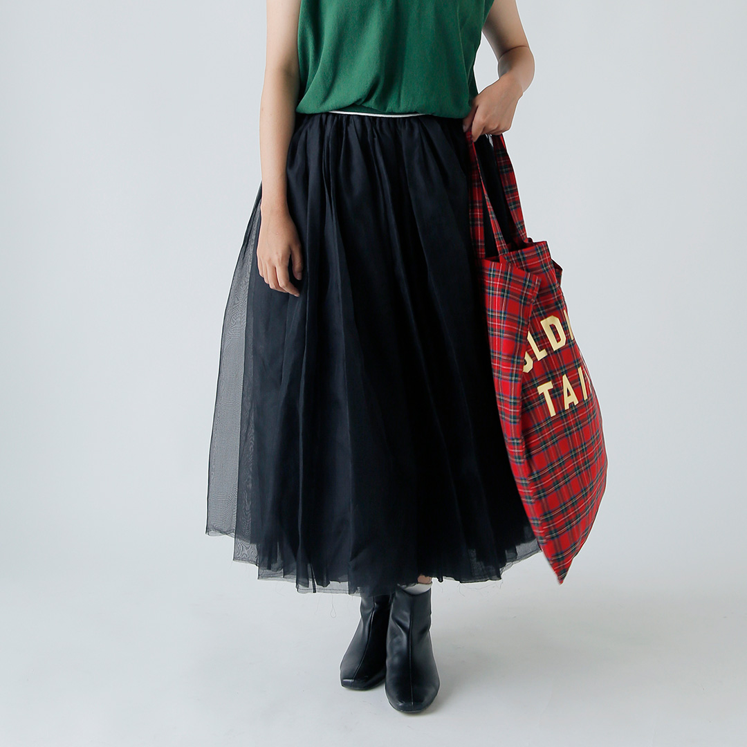 R & D.M.Co- オールドマンズテーラー シルク オーガンジー ギャザー