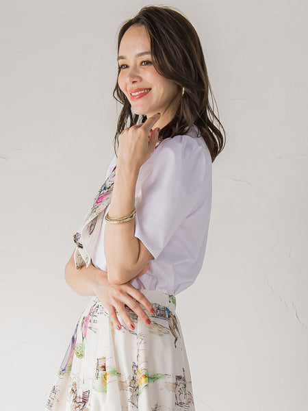 LADY HORSEスカーフ付きカットソー≪洗濯機で洗える≫ | Viaggio Blu