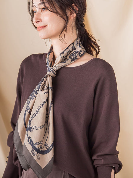 馬車柄スクエアシルクスカーフ | LAUTREAMONT（ロートレアモン