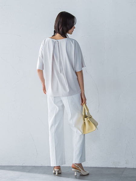 キレイ×リラックス ハーフスリーブブラウス≪接触冷感/UV/洗濯機で