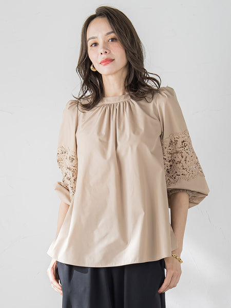 新色追加】七分袖レースブラウス≪洗濯機で洗える≫ | Viaggio Blu