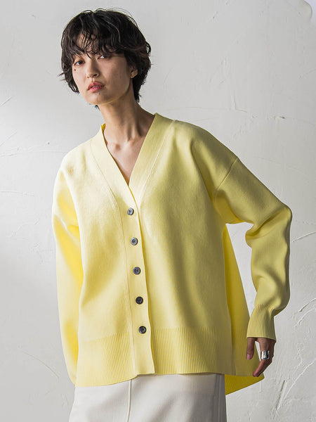 スポンディッシュVネックニットカーディガン≪洗濯機で洗える