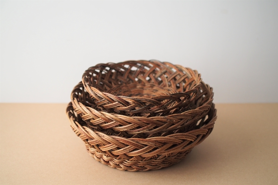 あけびの波編み盛りかご - ウェブショップ - jokogumo - よこぐも