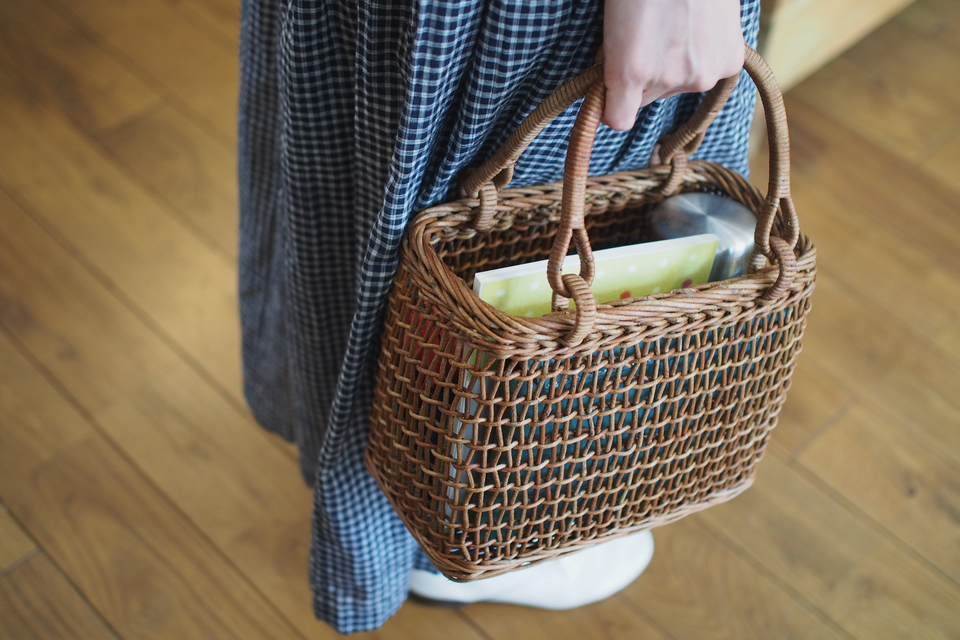 あけびの細目こだし編みかご（台形） - ウェブショップ - jokogumo