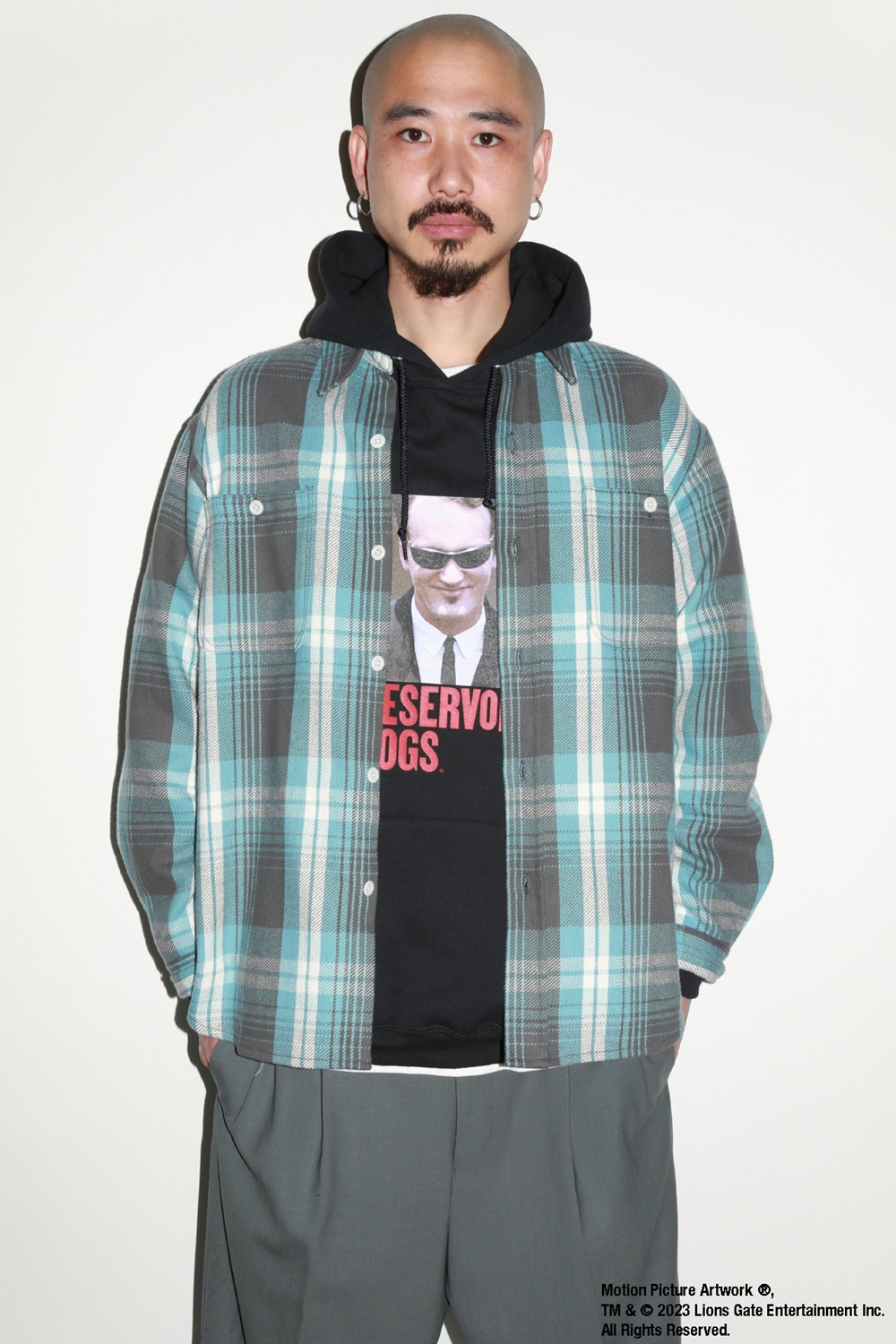 WACKO MARIA/CHECK FLANNEL SHIRT（OLIVE）［チェックフランネルシャツ