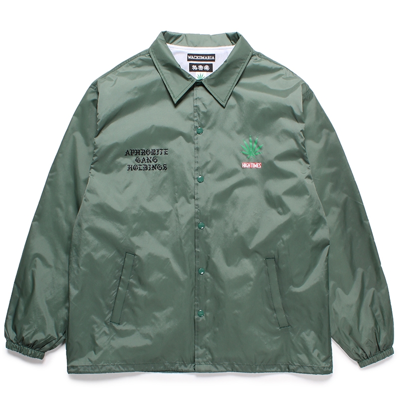 WACKO MARIA/舐達麻 / HIGH TIMES / COACH JACKET（GREEN）［コーチJKT