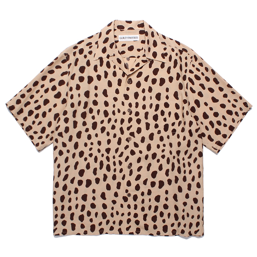 WACKO MARIA/LEOPARD HAWAIIAN SHIRT（BEIGE）［レオパードハワイアン