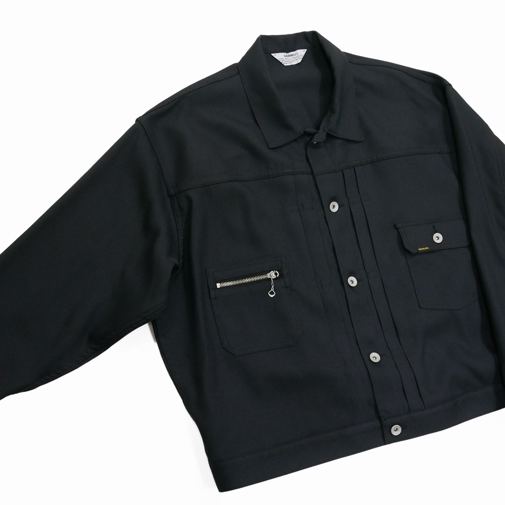 DAIRIKU/2pkt Polyester Jacket（Black）［2ポケットポリエステルJKT