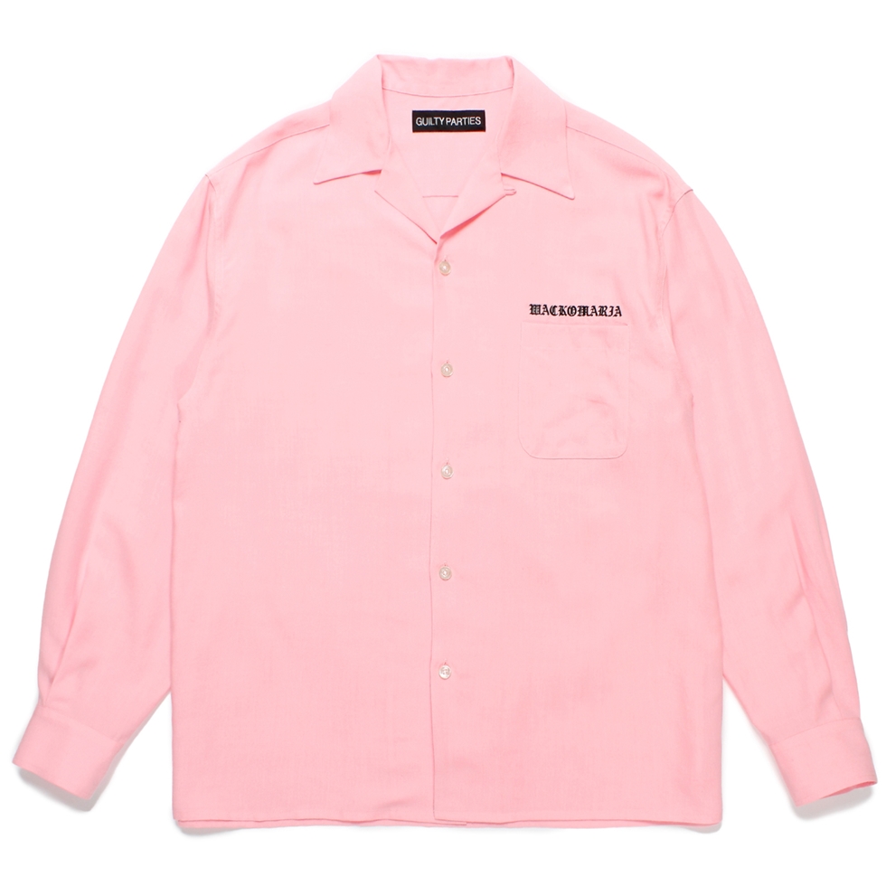 WACKO MARIA/50'S OPEN COLLAR SHIRT（PINK）［50'Sオープンカラー