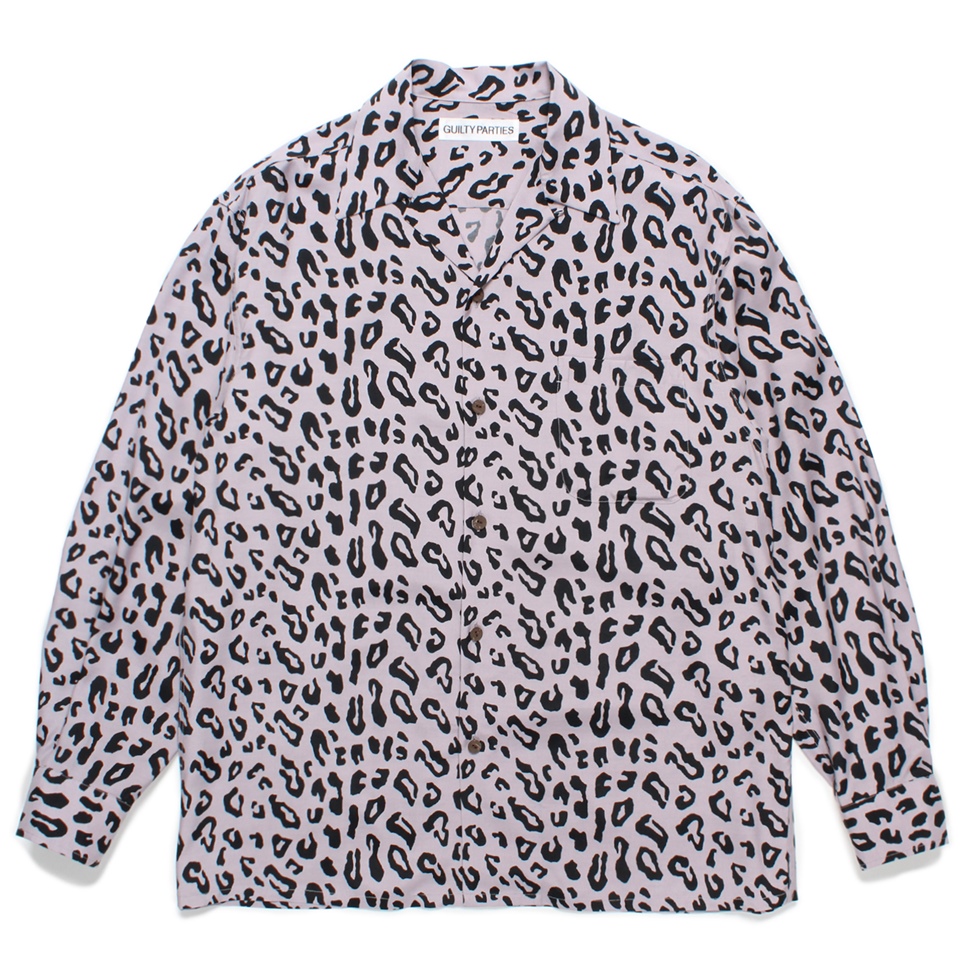 WACKO MARIA/LEOPARD HAWAIIAN SHIRT（PURPLE）［レオパードハワイアン
