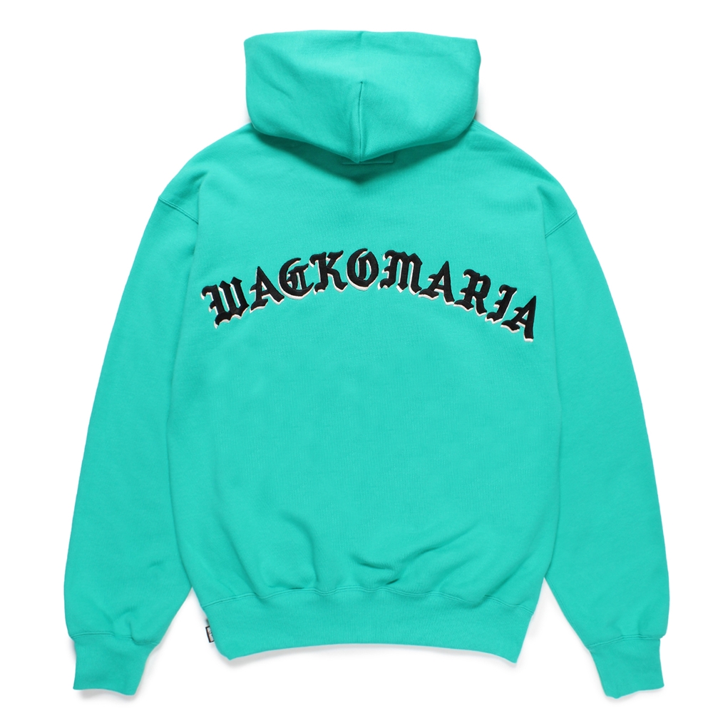 WACKO MARIA/MIDDLE WEIGHT HOODED SWEAT SHIRT（TURQUOISE）［プル