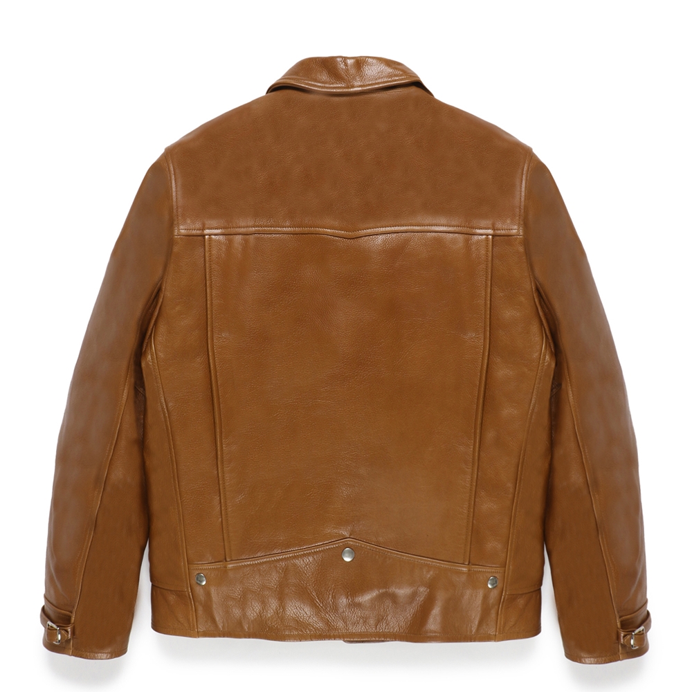 WACKO MARIA/LEATHER DOUBLE RIDERS JACKET（BROWN）［レザーダブル
