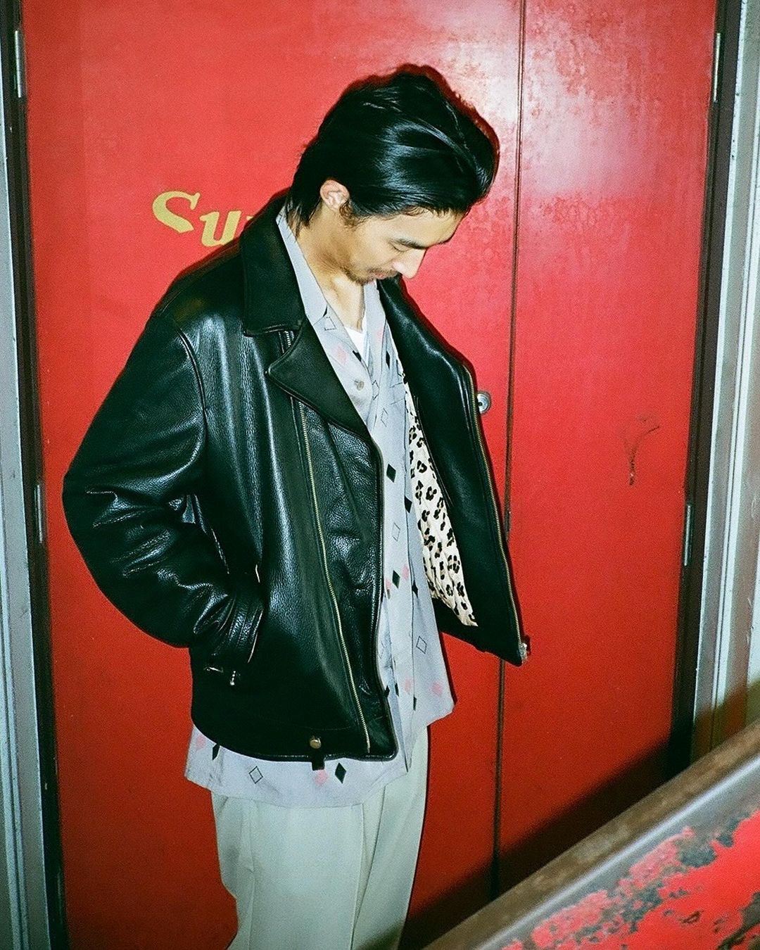 WACKO MARIA/LEATHER DOUBLE RIDERS JACKET（BLACK）［レザーダブル