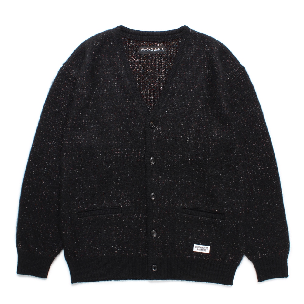 WACKO MARIA/GLITTER MOHAIR KNIT CARDIGAN（BLACK/RAINBOW