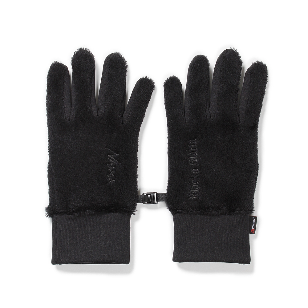 WACKO MARIA/NANGA / FLEECE GLOVES（BLACK）［フリースグローブ-24